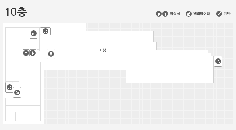광명광명성애병원 10층 단면도 입니다.